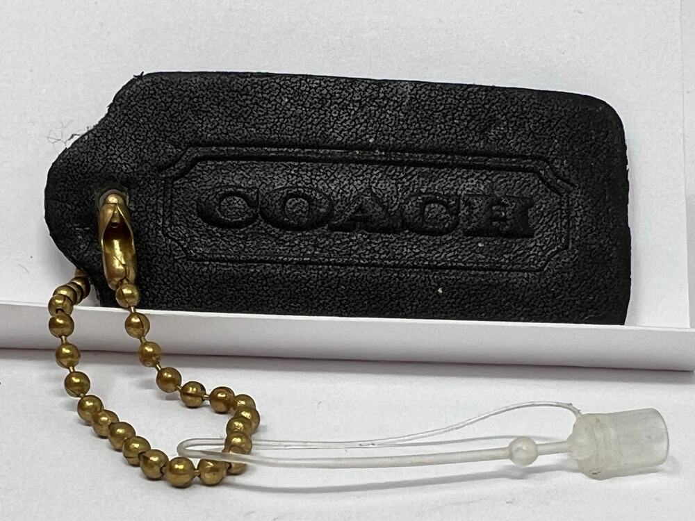 Vintage Coach Leather Double-sided Hang Tag / Bag Charm